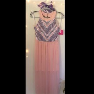 Iz byer pink and purple dress